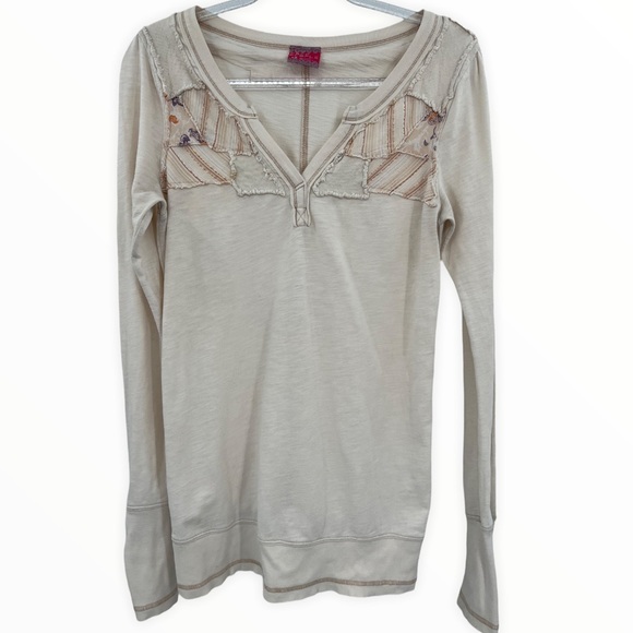 Free People Tops - Free People Long Sleeve Boho Pullover Top Size Large